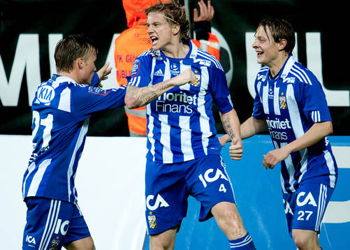 Andreas Drugge, Göteborg, gör 1-0, jubel Niklas