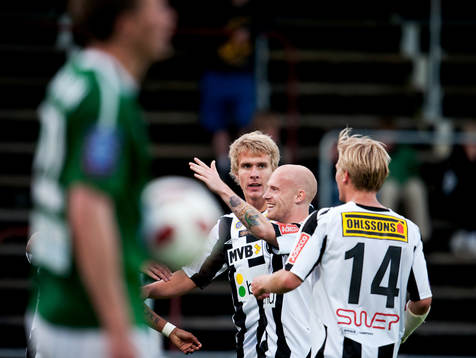 0-2, jubel Linus Olsson, Max Mölder