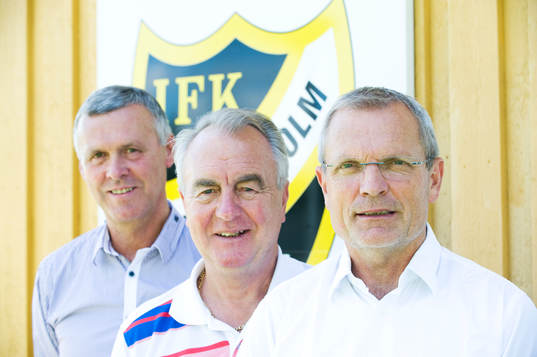 Tränarkvartetten fr.v., Mats Flinck, ordförande,  Björn