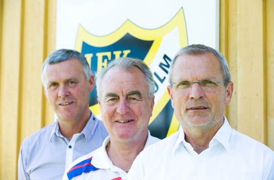 Tränarkvartetten fr.v., Mats Flinck, ordförande,  Björn