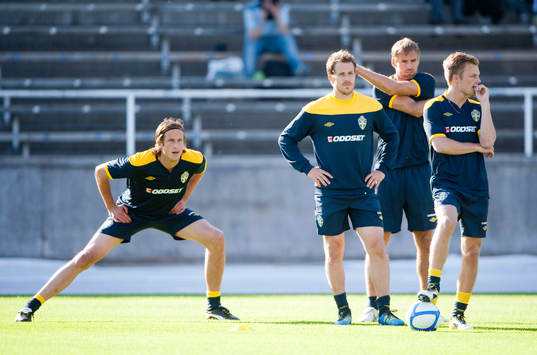 Jonas Olsson, Tobias Hysén, Olof Mellberg och Sebastian