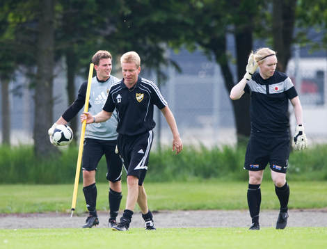 Fotboll, IFK Hässleholm, målvaktsträning med