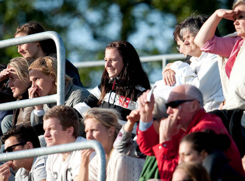 Lotta Schelin på läktaren