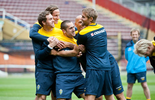 Jonas Olsson, Johan Elmander, Daniel Majstorovic, Emir