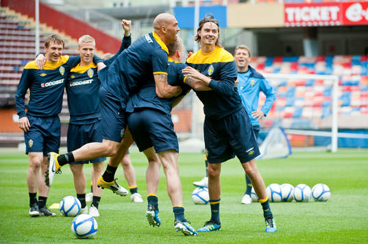 Daniel Majstorovic och Mikael Lustig kastar sig på Pontus