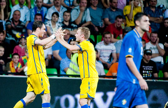Johan Elmander och Sebastian Larsson