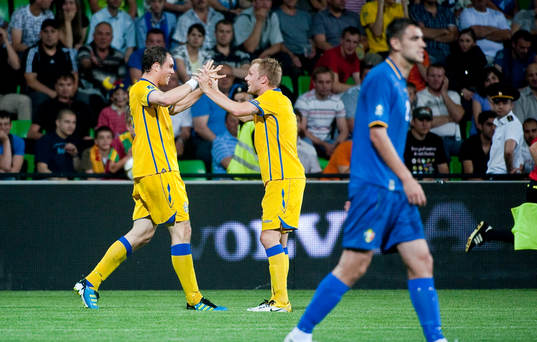 Johan Elmander, Sverige, jubel