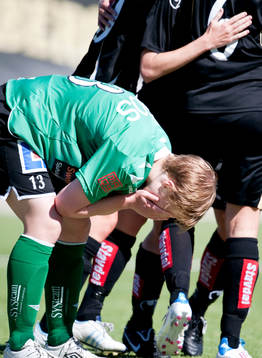 Anna Ahlstrand, Göteborg, gör 1-0, jubel Sara Lindén.