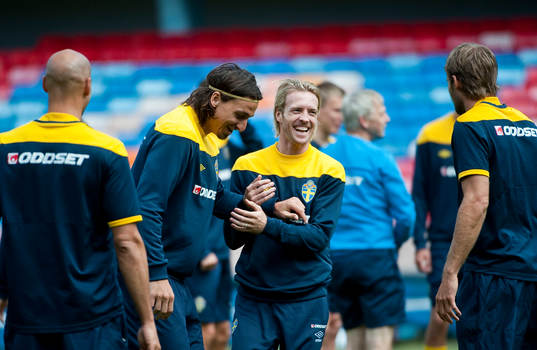 Zlatan Ibrahimovic och Christian Wilhelmsson