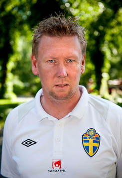 Fotboll, EM-kval, Sverige A, presskonferens
