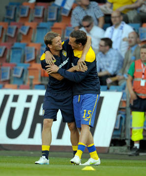 Marcus Allbäck, Players Manager skojar med Alexander