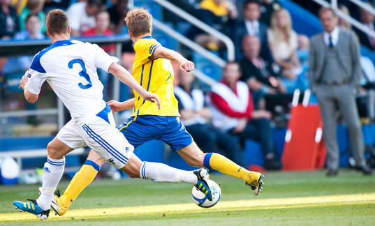 Fotboll, EM-kval, Sverige A - Finland