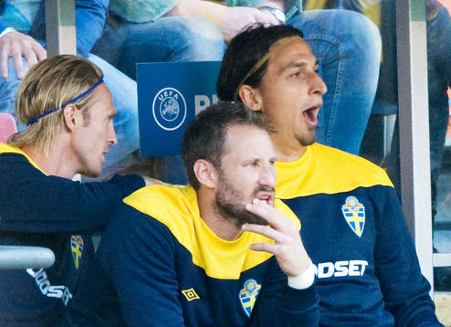 Zlatan Ibrahimovic, Sverige, gäspar på avbytarbänken