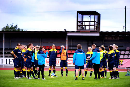 Fotboll, Dam, Sverige, Träning