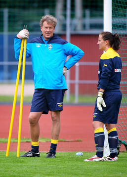 Mikael Olsson, målvaktstränare, Sofia Lundgren, målvakt,