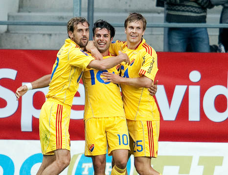 Christer Youssef, Djurgården, gör 1-0, jubel