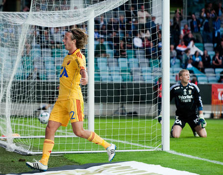 Philip Hellquist, Djurgården, gör 0-4 bakom Marcus