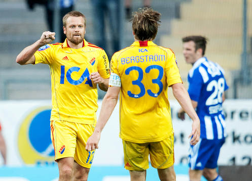 Mattias Jonson, Djurgården, gör 0-2, jubel