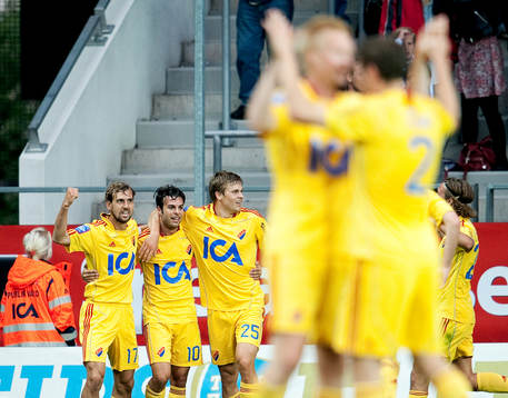 Christer Youssef, Djurgården, gör 1-0, jubel