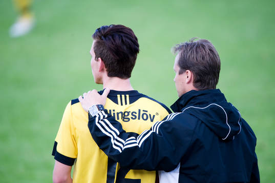 André Bengtsson och Stefan Jansson, tränare, Hässleholm