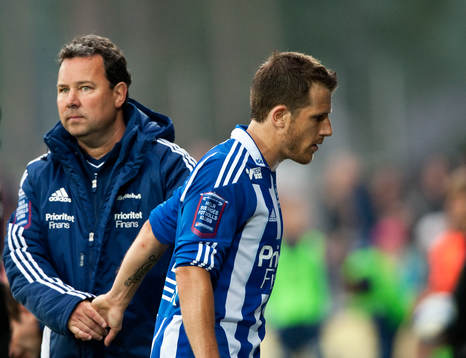 Stefan Rehn, tränare och Tobias Hysen