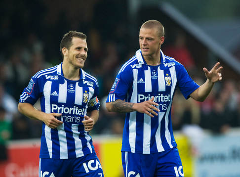 Målskyttarna Tobias Hysén och Ragnar Sigurdsson, IFK