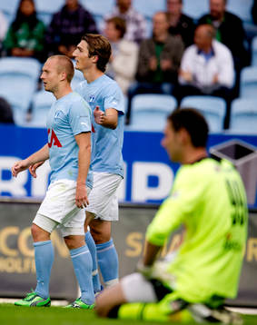 Daniel Larsson, Malmö FF har gjort mål, Etrit Berisha,