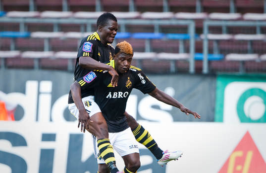 Ibrahim Tete Bangura och Mohamed Bangura, AIK jubel