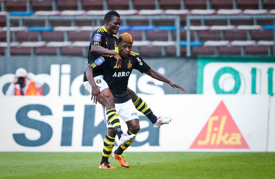 Ibrahim Tete Bangura och Mohamed Bangura, AIK jubel