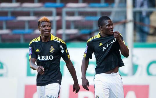 Mohamed Bangura och Ibrahim Tete Bangura, AIK jubel