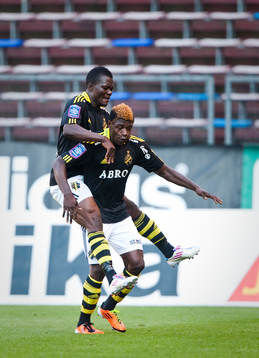 Ibrahim Tete Bangura och Mohamed Bangura, AIK jubel