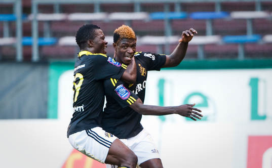 Ibrahim Tete Bangura och Mohamed Bangura, AIK jubel