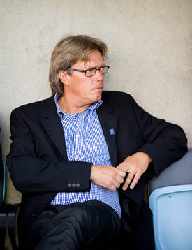 Per Olsson, tränare Gefle i sin turkavaj
