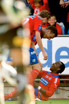 Alexander Gerndt, May Mahlangu, Helsingborg, jubel