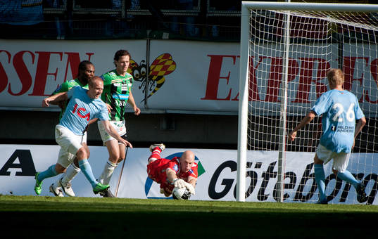 Daniel Larsson, Malmö FF, Henri Sillanpää, målvakt GAIS