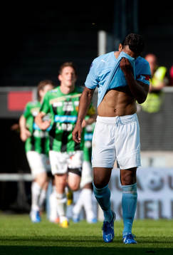Alvaro Santos, GAIS, gör 2-0, jubel, depp Wilton