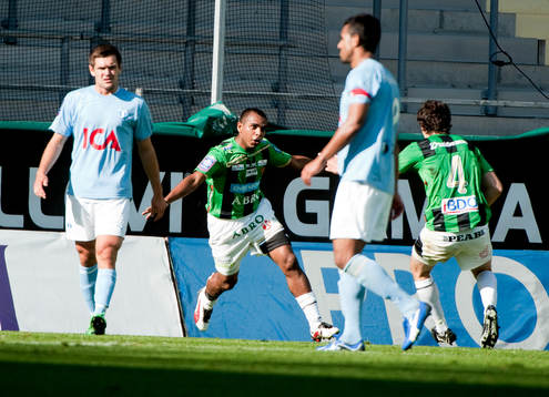 Alvaro Santos, GAIS, gör 2-0, jubel