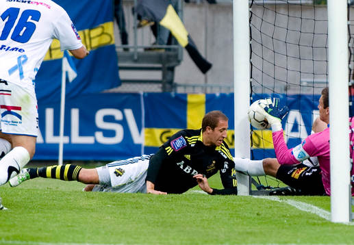 är det mål? Kenny Pavey, AIK, Viktor Noring, målvakt,