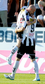 Max Mölder, Ajsel Kujovic, Landskrona, jubel