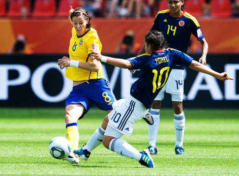 Lotta Schelin, Sverige, Yoreli Rincon, Colombia