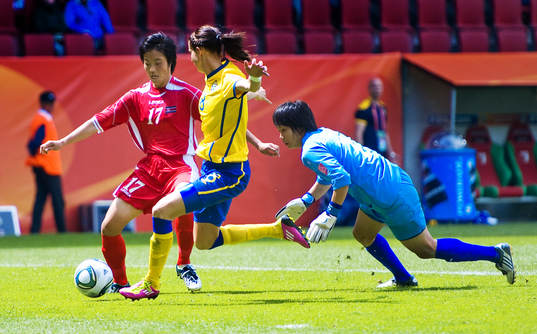 Un Hyang Ri, Nordkorea, Lotta Schelin, Sverige, Myong Hui