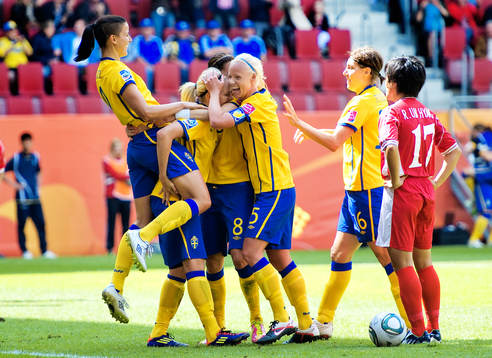 Sverige, jubel. 1-0