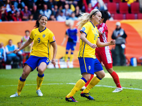 Jessica Landström, Lisa Dahlkvist, Sverige, jubel