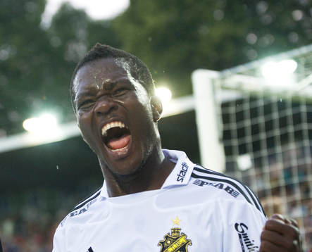 1-3 Ibrahim Bangura, AIK, jubel