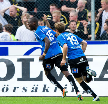 1-0, Joe Sise, Halmstad, straff