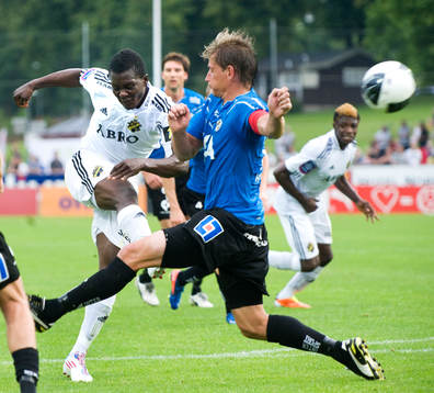 Ibrahim Bangura, AIK, skjuter, Tomas Zvirgdauskas, Halmstad