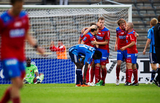 Helsingborg-spelarna jubel