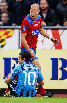 Mattias Lindström, Helsingborg, skäller på Christer