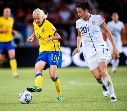 Josefine Öqvist, Sverige, Abby Wambach, USA