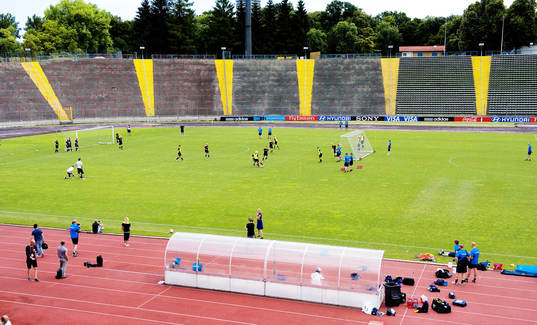 Översikt på arenan. Arena, stadion